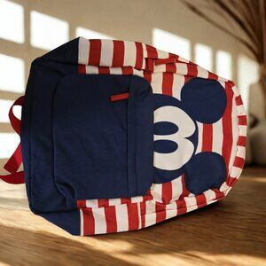 Disney Mickey Mouse Red & Navy Striped Backpack – NWT